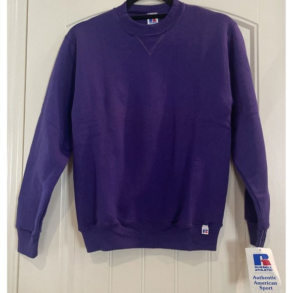 Russell Other - Vintage 1990’s Russell Sweatshirt  Crewneck Sz Youth Large Purple NWT Dead stock